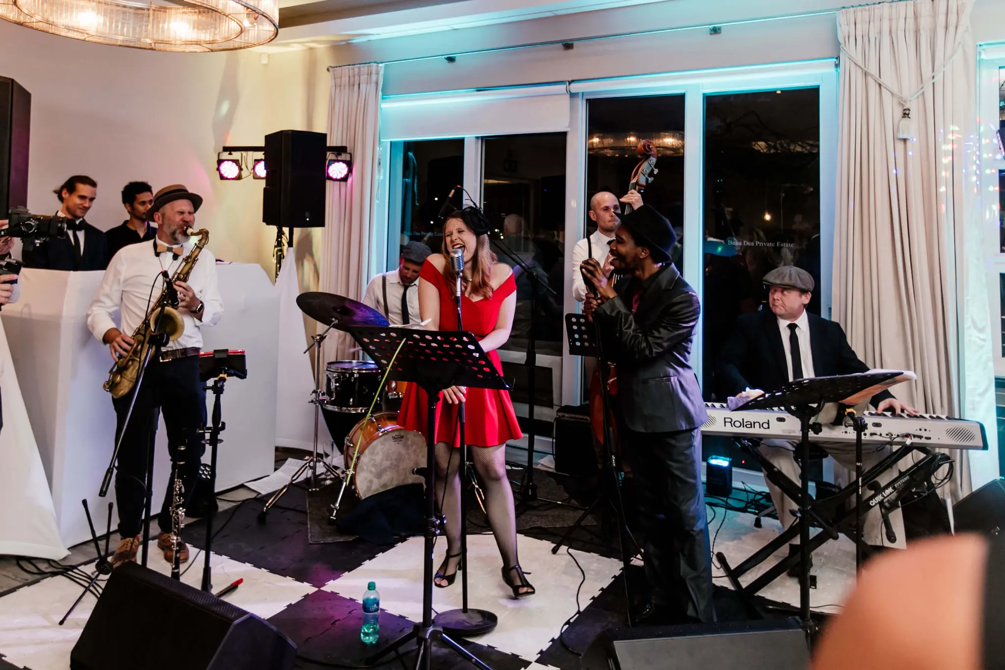 Moonshine full band performing live at a ShoutMC celebration